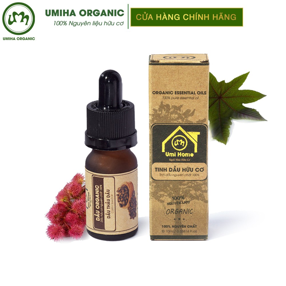 Dầu Thầu Dầu hữu cơ UMIHA nguyên chất | Castor Oil 100% Organic 10ml