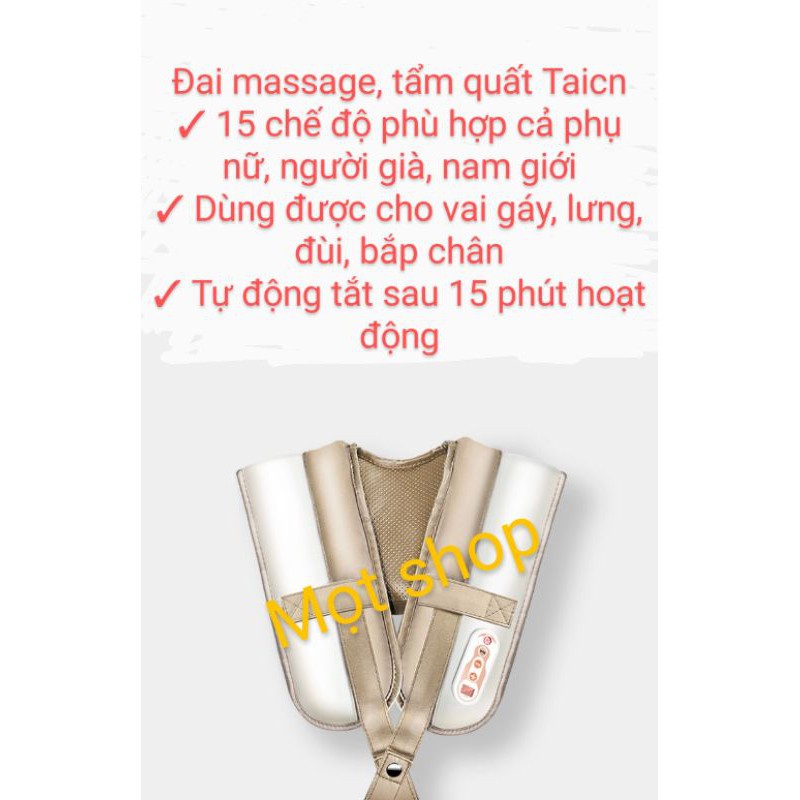 [Có sẵn-Hỗ trợ giảm đau lưng, vai gáy] Đai tẩm quất/massage Taicn chính hãng