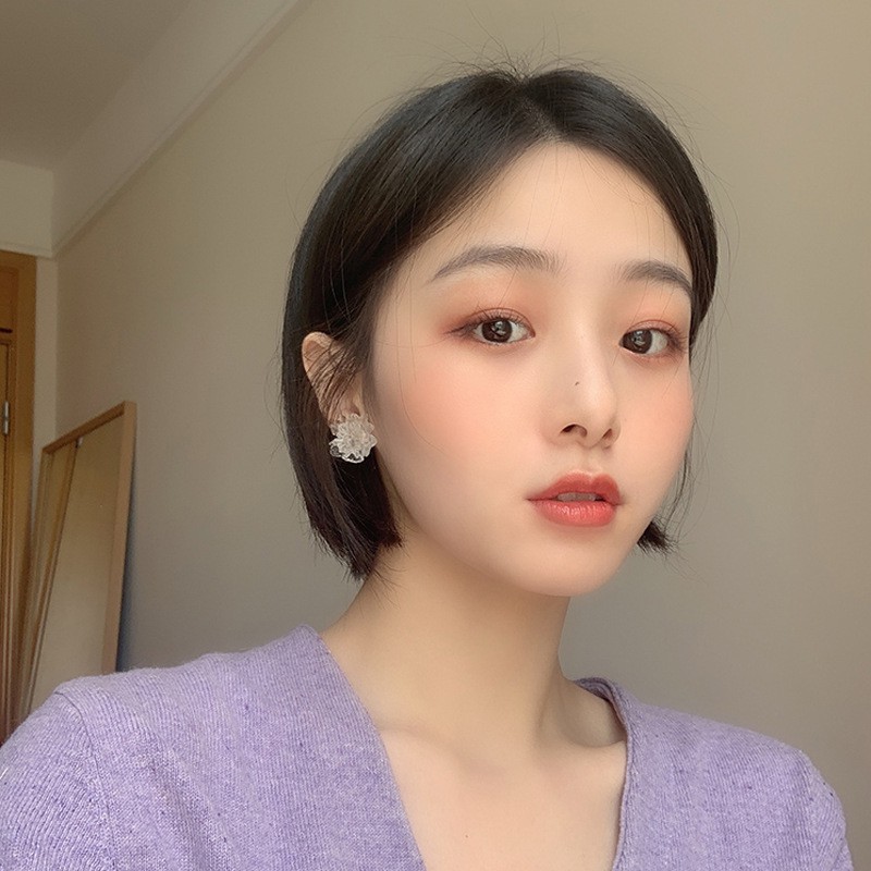 Bông Tai Hình Hoa Đơn Giản Xinh Xắn S925 Cho Nữ