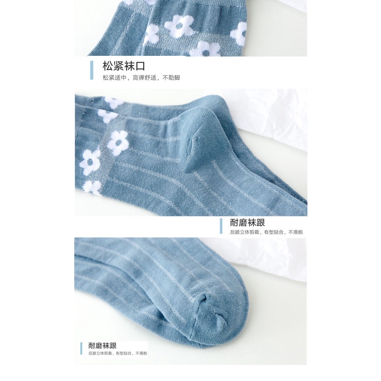Tất cổ cao nữ Cổ ren Vớ nữ cổ bèo Lolita Dễ thương Chất liệu Cotton mềm mịn thoáng khí
