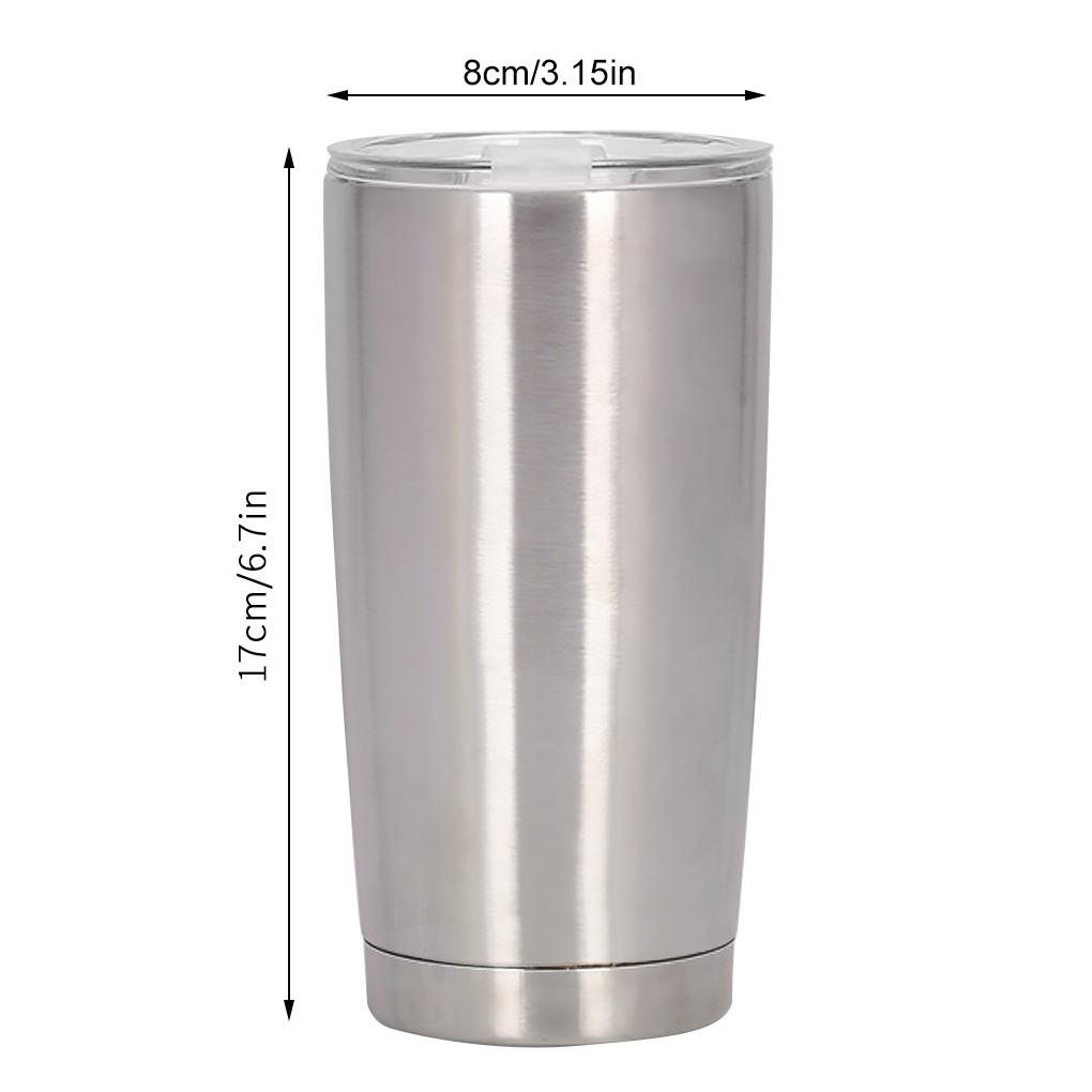 Cốc Đựng Cà Phê Cách Nhiệt Bằng Thép Không Gỉ Hai Lớp 20oz Có Nắp Đậy
