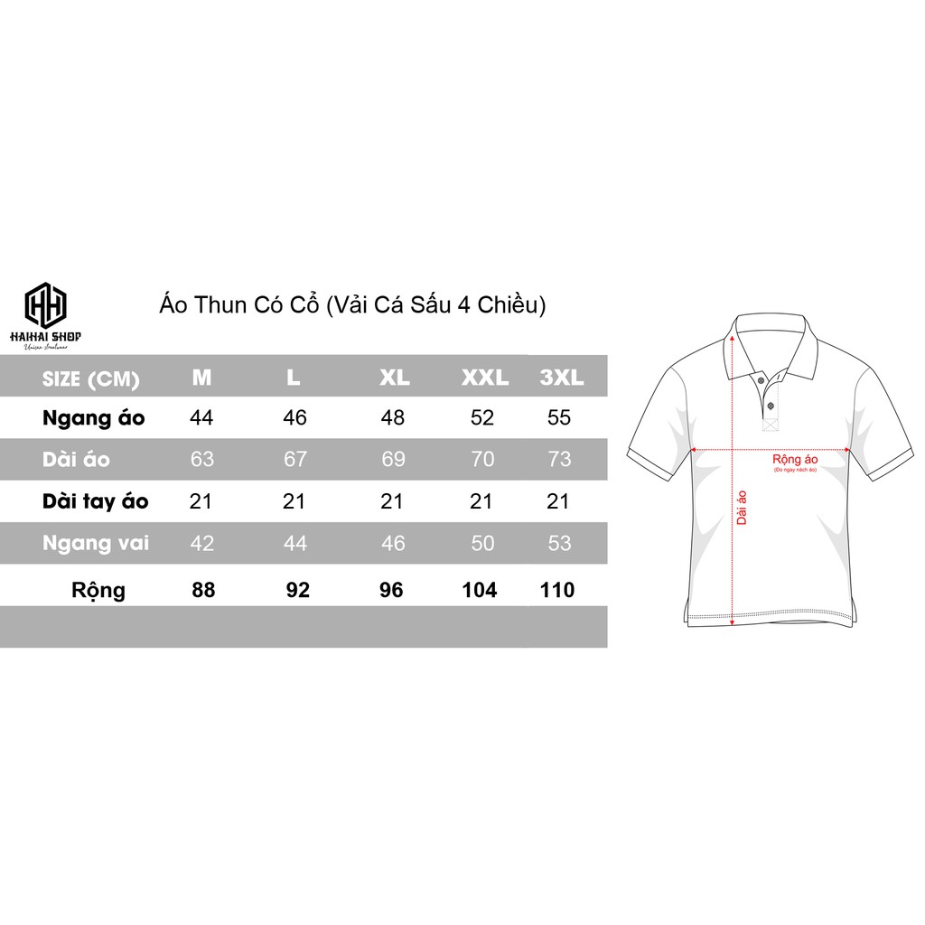 Áo Thun Polo Nam Nữ cổ bẻ hình vải Cá Sấu Cotton 4 Chiều Chính Hãng Ken T-Shirt