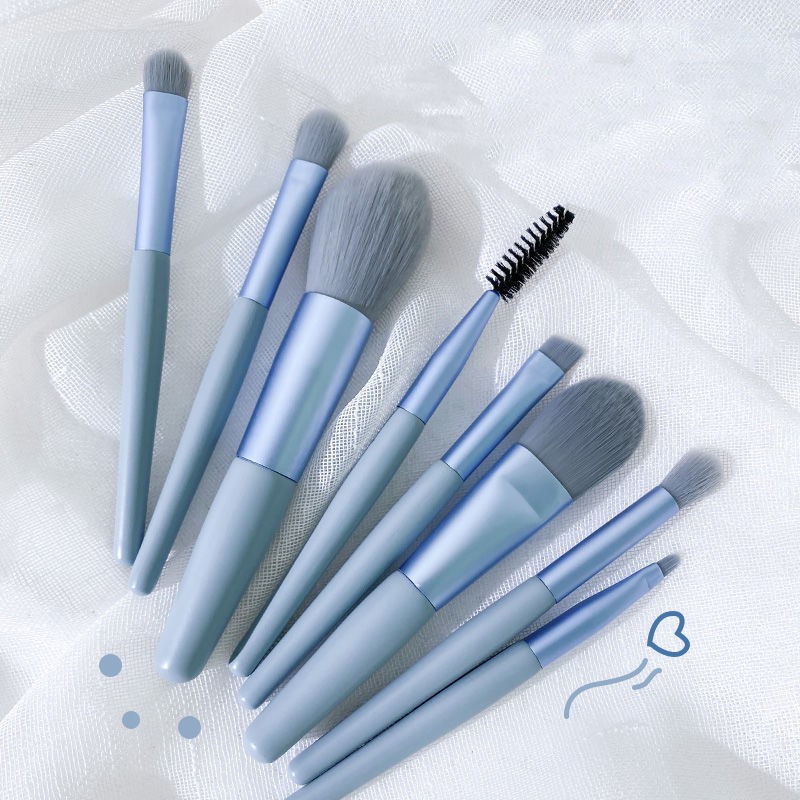 Set 8 Cọ Trang Điểm Lông Mềm Độ Bóng Cao Chuyên Nghiệp- (8 cọ túi zip)