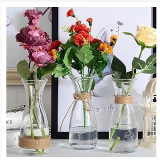 COMBO 6 LỌ HOA THỦY TINH CẮM HOA ĐỂ BÀN TRANG TRÍ CỠ 350ML CỰC XINH