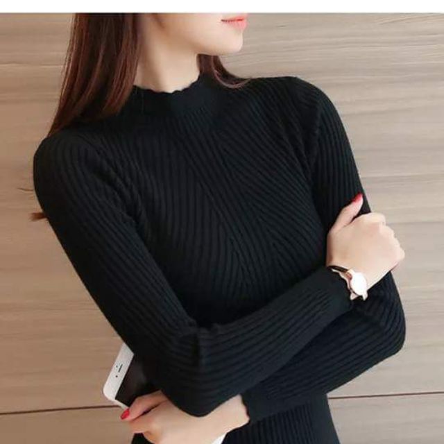 Áo len tăm cổ 3cm