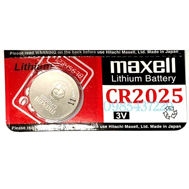 Pin Điều khiển quạt misubisi/CR2025 maxell 3V Lithium Vỉ 1 Viên