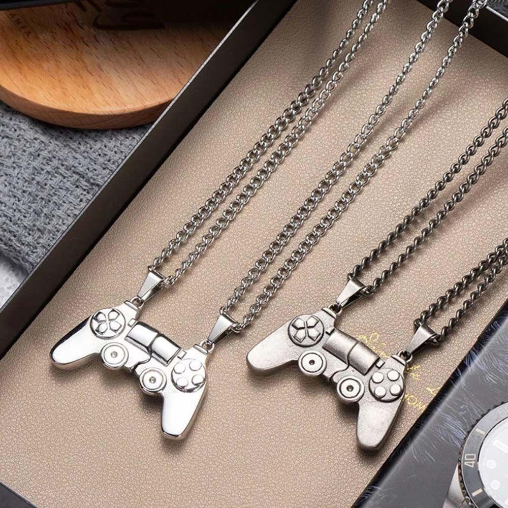ANEMONE Set 2 Vòng Cổ Choker Từ Tính Thiết Kế Mặt Hình Máy Chơi Game Cầm Tay Cho Cặp Đôi