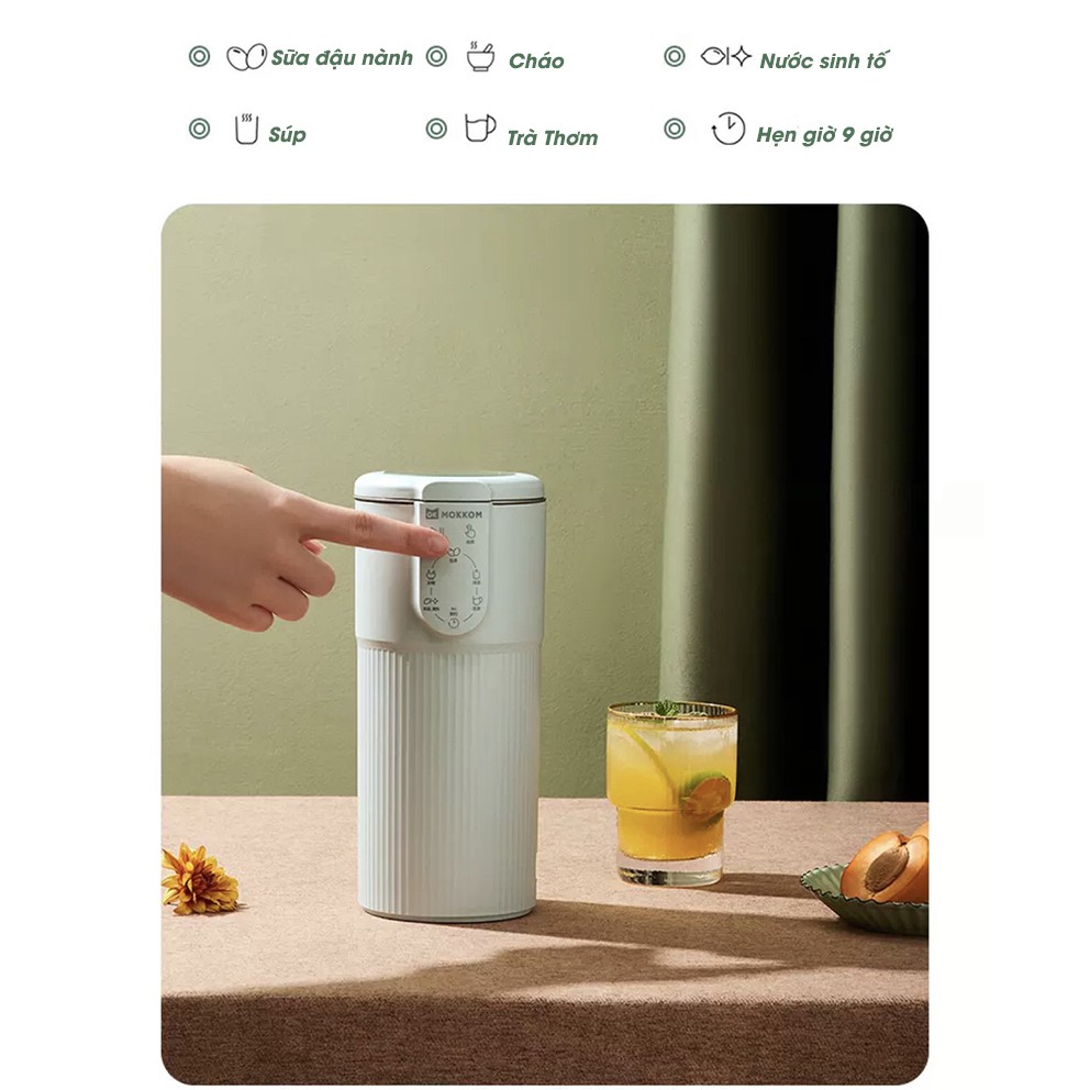 Máy Làm Sữa Hạt Mini Mokkom 600ml hàng chính hãng bảo hành 12 tháng - Befoyo