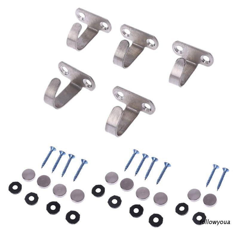 Set 5 Móc Chữ J Treo Khăn Đa Năng Bằng Thép Không Gỉ