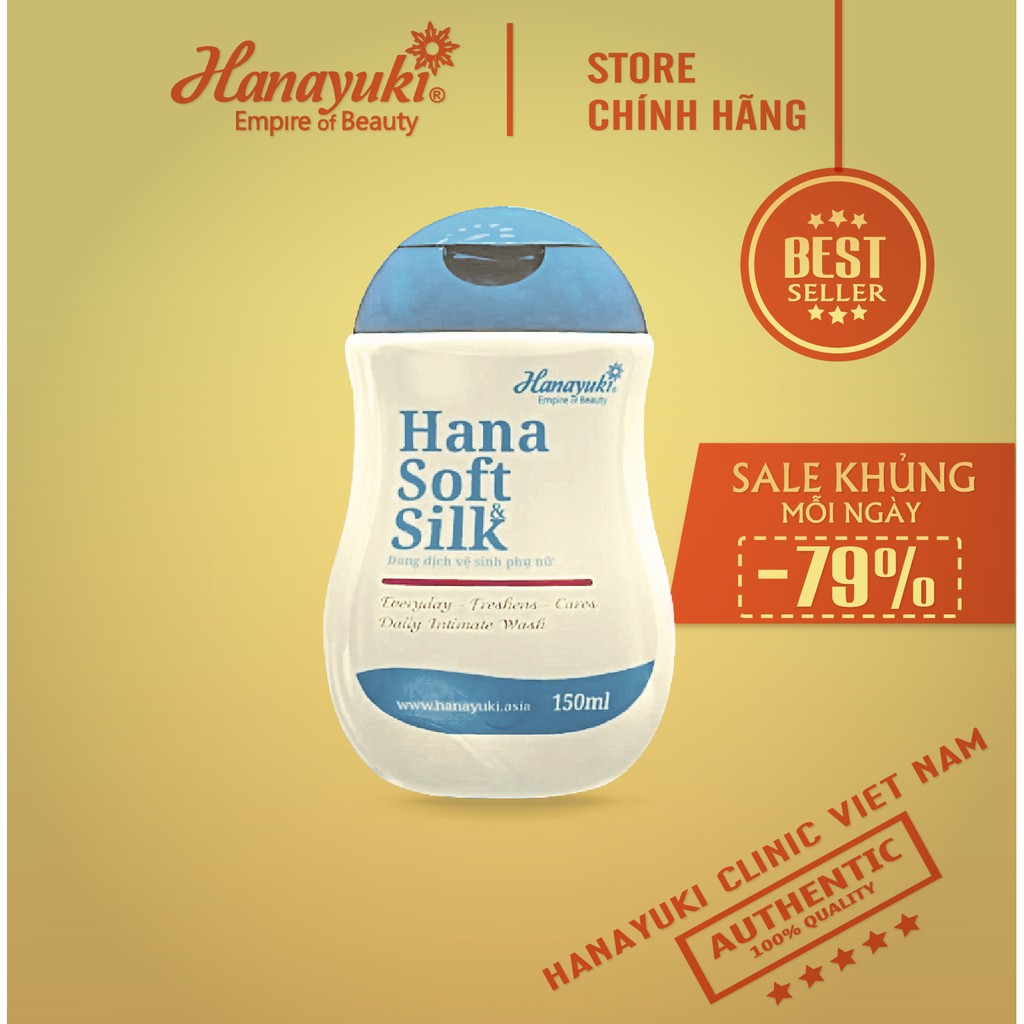 Combo 50 Dung Dịch Vệ Sinh Phụ Nữ Hana Soft Silk Hanayuki - Chinh Hang 100% - HANAYUKI CLINIC