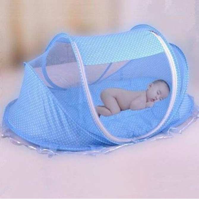 Màn Chụp Màn Ngủ Gấp Gọn Cho Bé, Chăm sóc giấc ngủ cho bé - Màn/ mùng ngủ cho trẻ em cao cấp phát nhạc (Kèm đệm và gối)