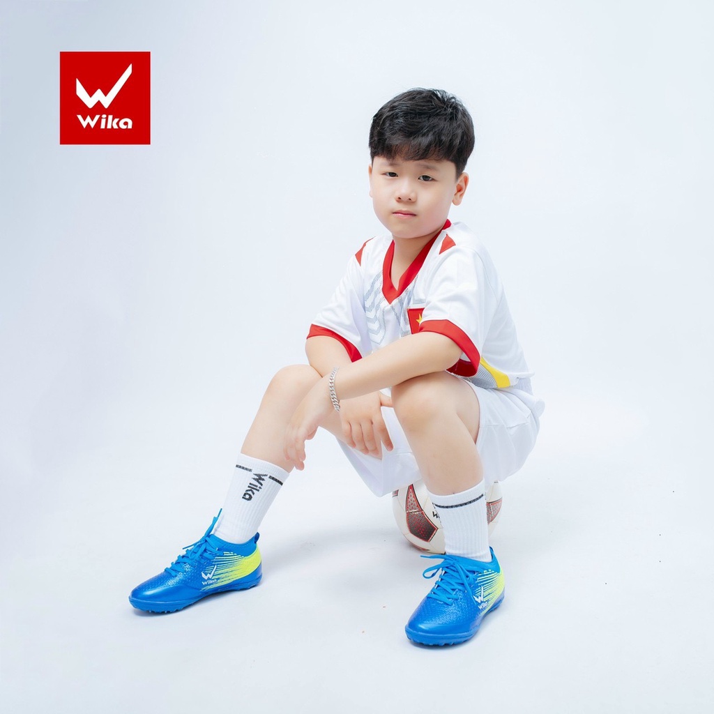 Giày Đá bóng Trẻ Em WIKA Flash KID Da Phủ PU Mềm Mại Thời Trang - 2EVSHOP