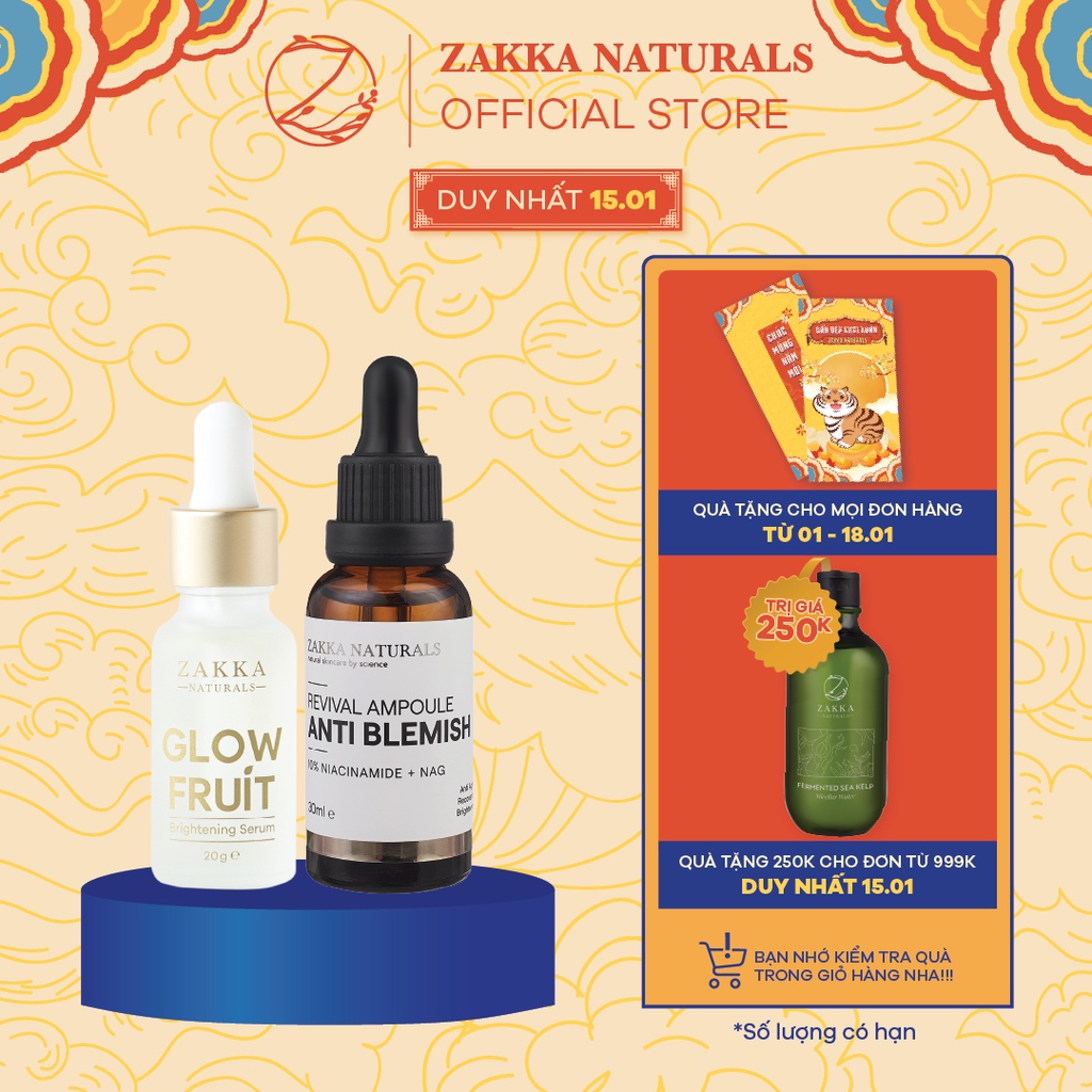 Bộ Đôi Làm Đều Màu Da &amp; Trắng Sáng Zakka Naturals