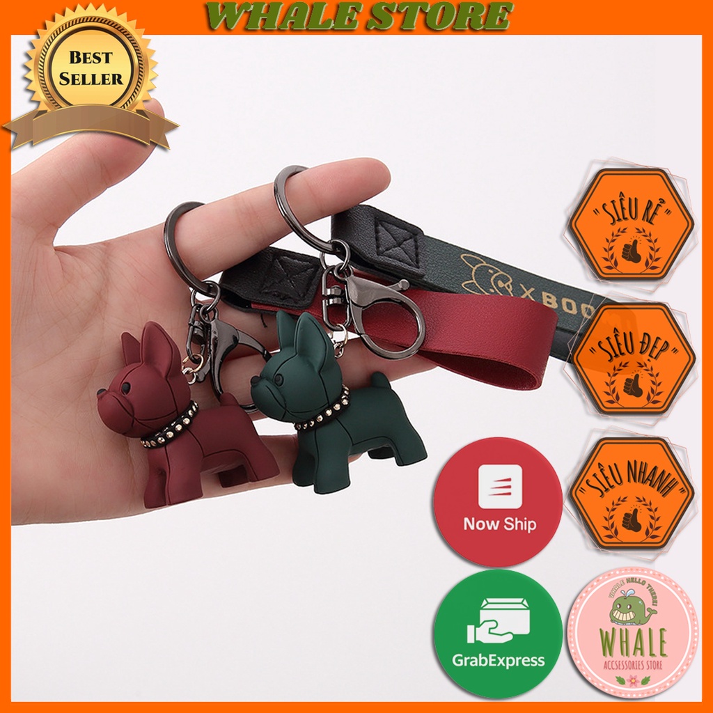 [Giảm 30% Nhập Mã WHALE3005] Móc Khoá Chó Bull Dễ Thương Móc Khoá Hàn Quốc Hot Trend Keychain Whale Store - WSTMK1601