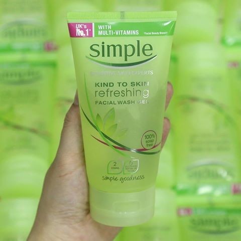 SỮA RỬA MẶT SIMPLE KIND TO SKIN REFRESHING FACIAL WASH GEL