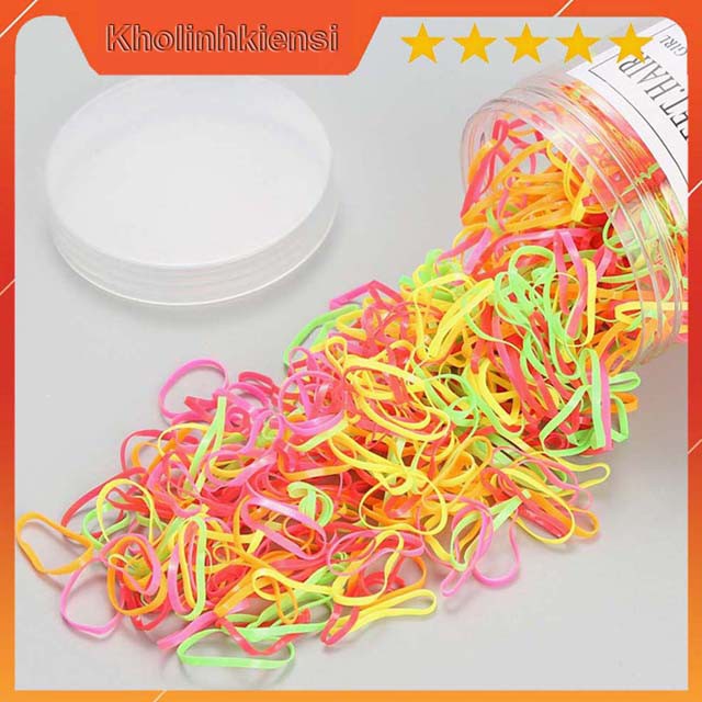 Sợi  thun buộc tóc cho bé- dây thun buộc tóc nhiều màu-20 sợi