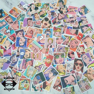 Set sticker/hình dán/decal Popart Girls