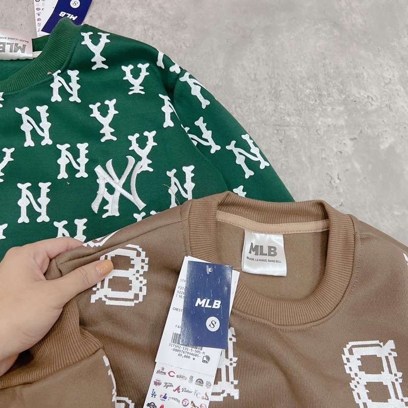 Ảnh thật Áo sweater nỉ MLB Ny xuất xịn cao cấp