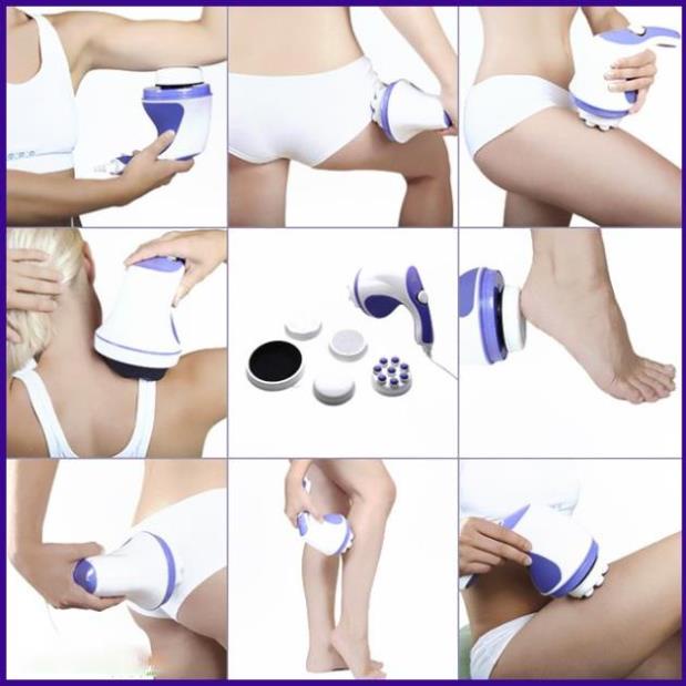 Máy massage cầm tay Relax and Spin Tone 5 Đầu - Đánh Tan Mỡ Bụng, Giảm Nhức Mỏi [Bảo Hành 1 Đổi 1]