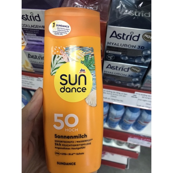 Kem chống nắng Sun dance 200ml SPF 50+ dưỡng ẩm chống nắng cho cả mặt, body hàng nội địa châu âu