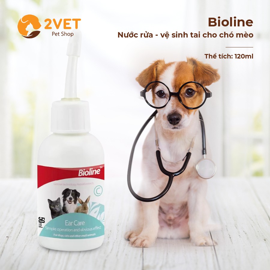 Nước Rửa Tai - Dung Dịch Vệ Sinh Tai – Bioline – Thể Tích 50ml – Dùng Cho Thú Cưng – Vật Nuôi