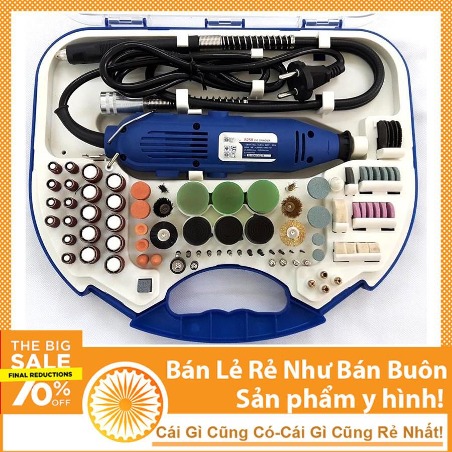 Bộ Máy Khoan Mài cắt Khắc mini Đa Năng 100 chi tiết màu ngẫu nhiên