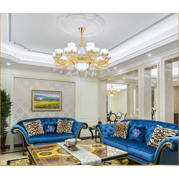 Đèn chùm MONSKY ERIO kiểu dáng đẳng cấp, sang trọng trang trí nội thất hiện đại loại 15 tay - kèm bóng LED chuyên dụng.
