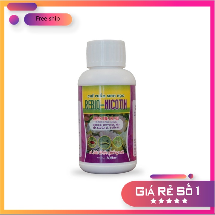 Chế phẩm sinh học 𝐍𝐈𝐂𝐎𝐓𝐈𝐍 𝟏𝟎𝟎𝐦𝐥 💥CHÍNH HÃNG💥 Đặc trị rầy, rệp, bọ trĩ, nhện đỏ, sâu.... sử dụng cho cây hoa, cây cảnh...