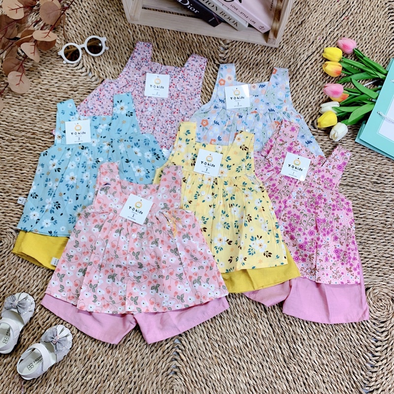 Set bộ thô hoa dễ thương cho bé gái từ 10-20kg