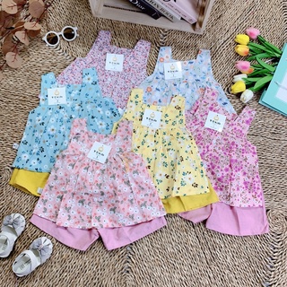 Set bộ thô hoa dễ thương cho bé gái từ 10-20kg