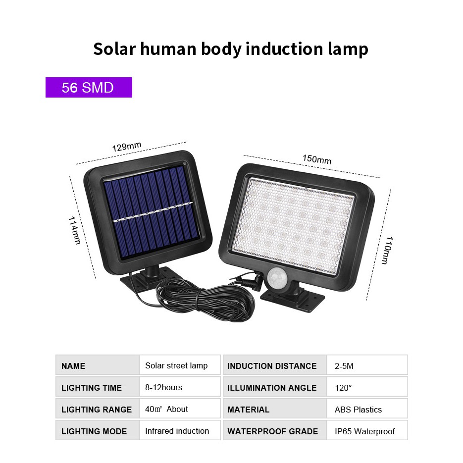 ĐÈN SOLAR LED NĂNG LƯỢNG MẶT TRỜI - 56 Led CHÙM gồm 448 Led - đèn LED tiết kiệm tiền điện