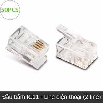 Đầu Bấm Cáp Điện Thoại RJ9 -rj11