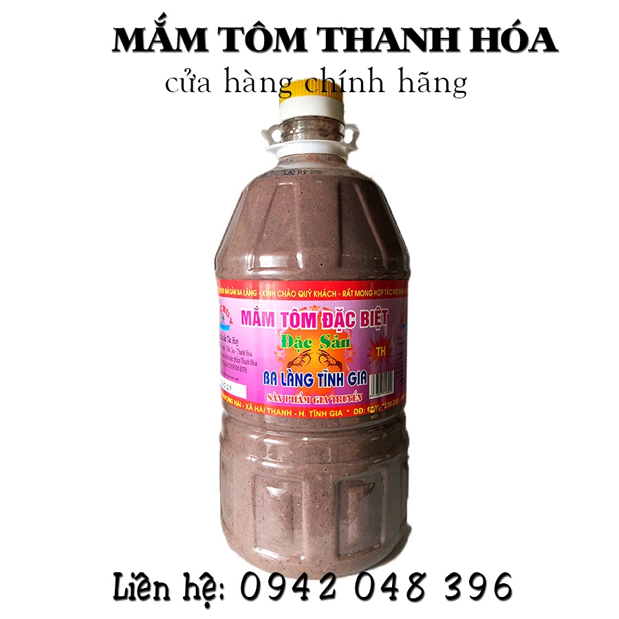 Mắm tôm Ba Làng Thanh Hoá 5 lít loại ngon tem tím