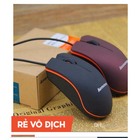 Chuột máy tính Lenovo Model M20, dây cắm USB, bề mặt chống bám