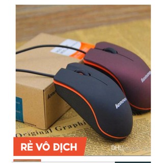 Chuột máy tính lenovo model m20, dây cắm usb, bề mặt chống bám