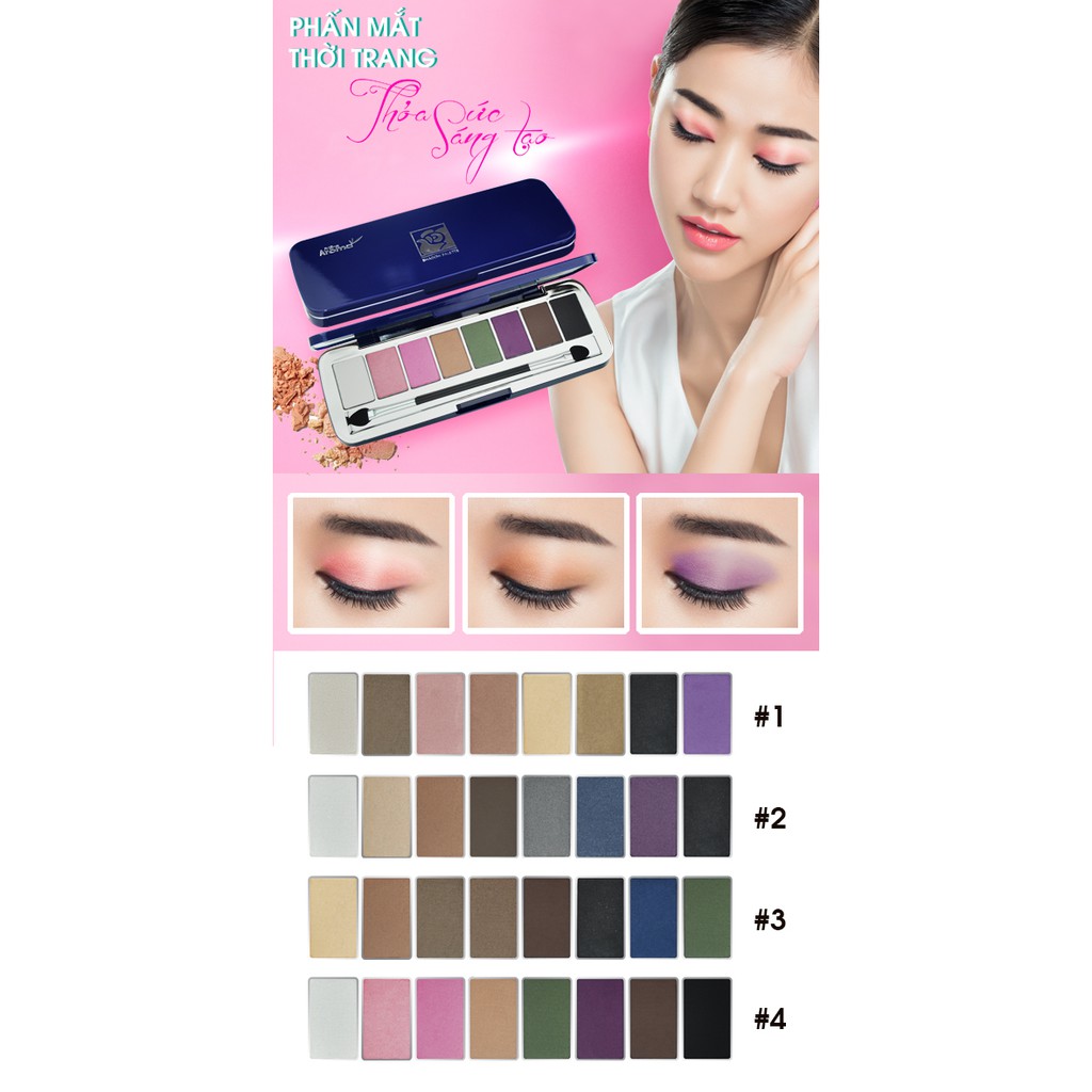 PHẤN MẮT 8 Ô SIÊU MỊN MIRA AROMA