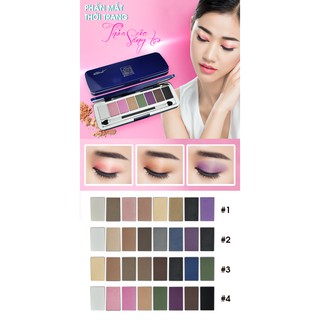 Phấn mắt 8 ô siêu mịn mira aroma