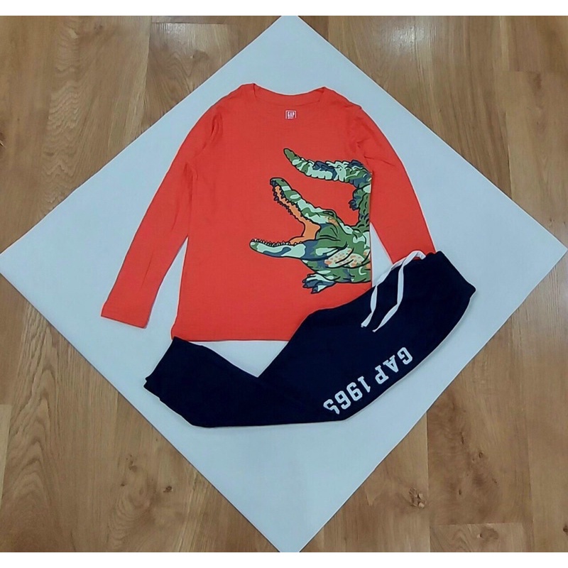 Bộ GAP quần áo dài tay size đại cho bé trai hàng VNXK 100% cotton