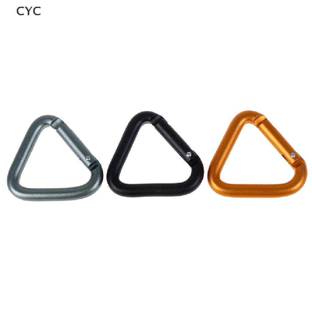 CYC 1PC Triangle Carabiner Outdoor Camping Hiking Keychain Kettle Buckle Snap Clip CY