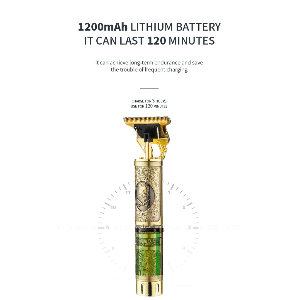 Tông đơ Kemei KM-228 T9 không dây khung lưỡi chữ T bền tiện dụng cắt sát 0mm cạo trọc dành cho nam