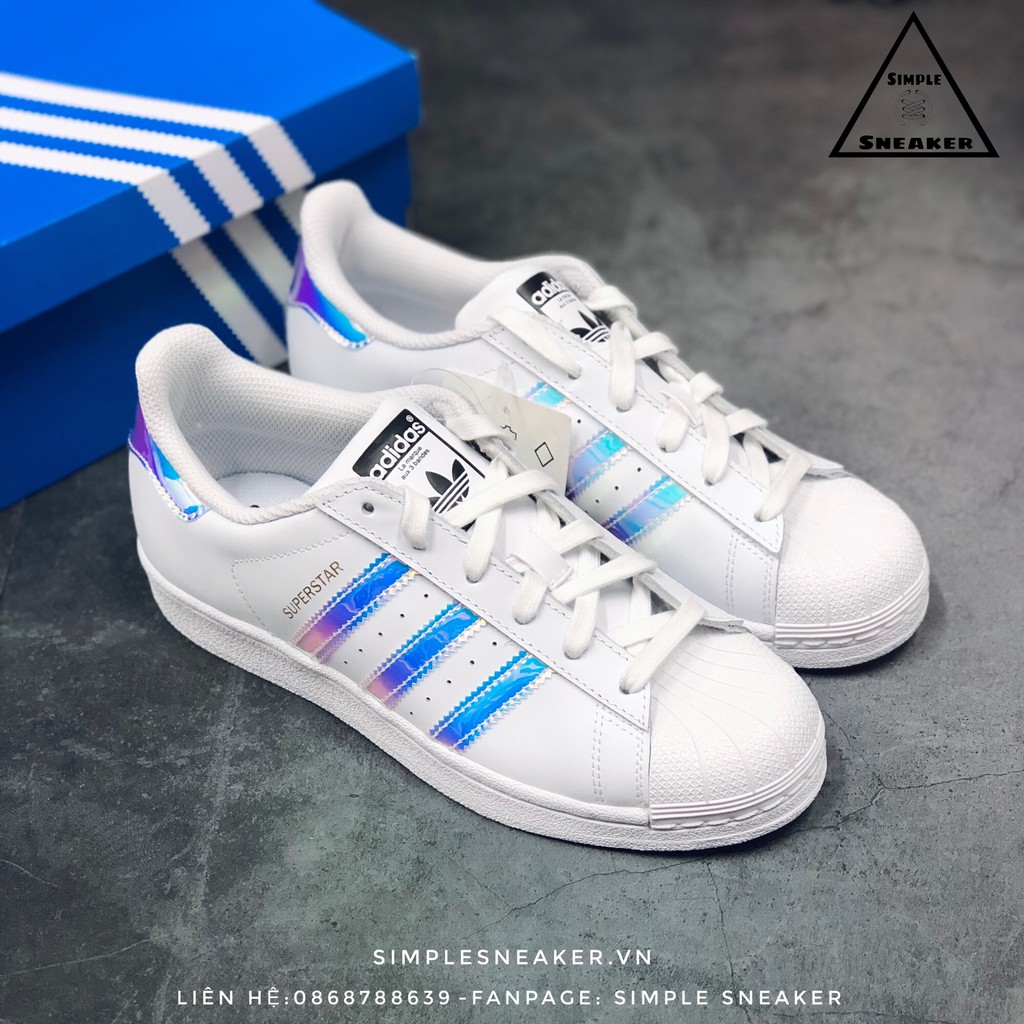 Giày Superstar Nữ FREESHIP Giày Adidas Chính Hãng- Adidas Superstar Hologram Nữ Chuẩn Auth [AQ6278]