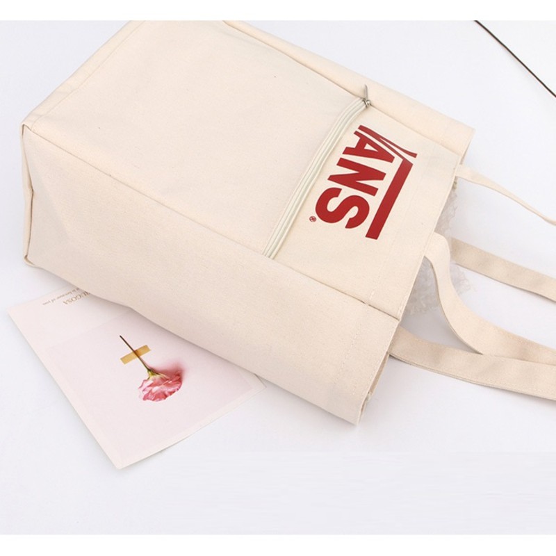 Túi tote nữ một vai xách tay in chữ VANS vải bố canvas cotton cao cấp chống thấm nước Tuidepstore