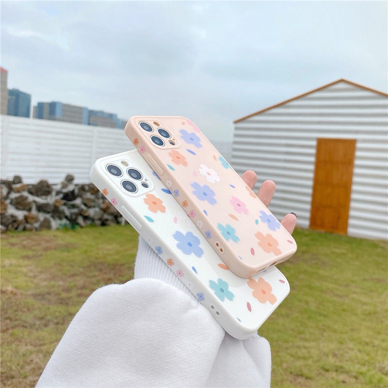Ốp điện thoại in họa tiết hoa nhiều màu sắc thích hợp cho iPhone 12 11 pro max x xs max xr 7 8 plus