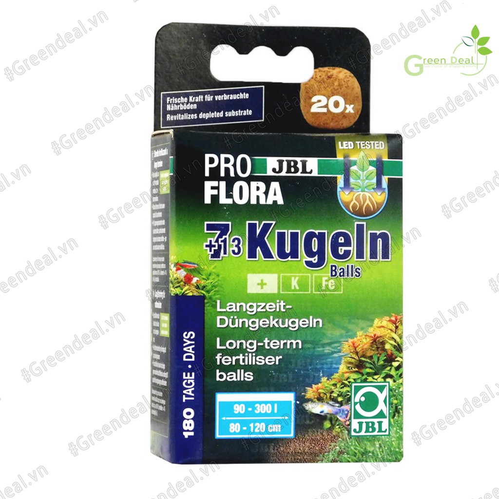 JBL ProFlora - 7+13 Kugeln Balls (Hộp 20 viên) | Phân nhét bổ sung dinh dưỡng cho cây thủy sinh