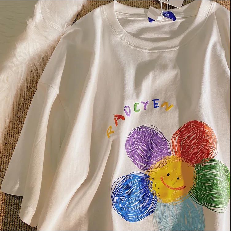 Áo Thun Tay Ngắn Dáng Rộng Phong Cách retro Cho Cặp Đôi