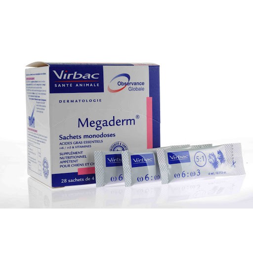 [Mã PET50K giảm Giảm 10% - Tối đa 50K đơn từ 250K] Megaderm Virbac - Gel dưỡng mượt lông dành cho chó mèo (1 tép lẻ)