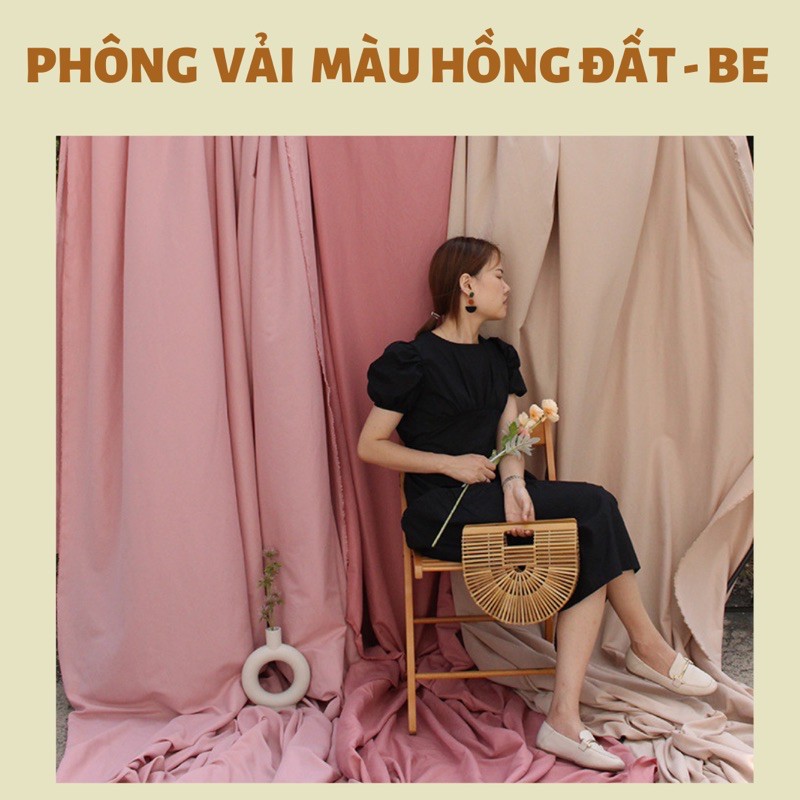 Phông vải màu be sữa để chụp ảnh lookbook, chụp ảnh cưới