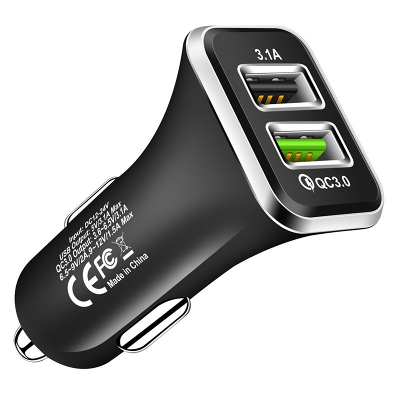 Tẩu Sạc Nhanh Hai Cổng Usb 3.0 38w Cho Xe Hơi