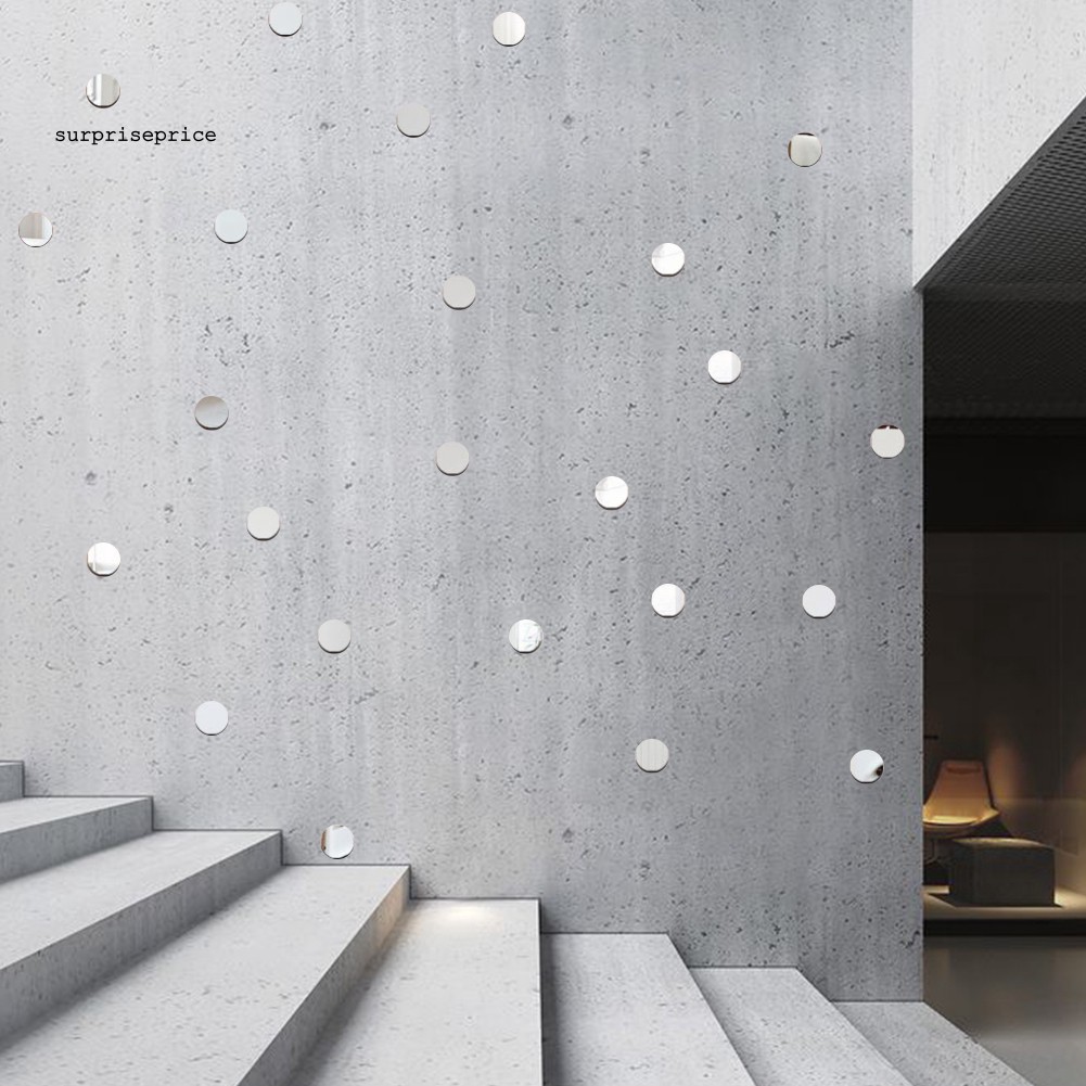 Bộ 50 miếng dán tường bằng acrylic hình dạng chấm tròn đáng yêu