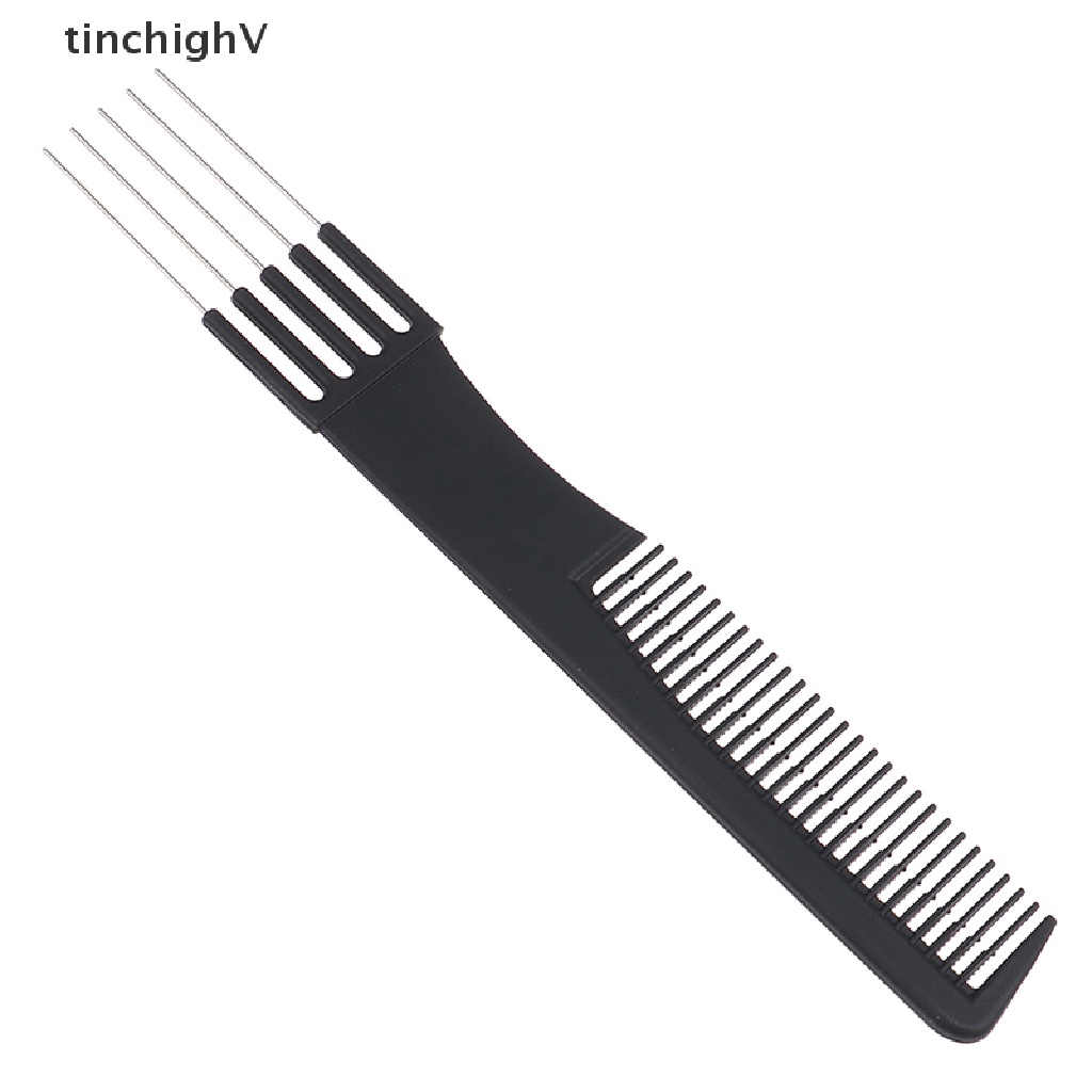 [Hàng mới về] Lược chải tóc hai mặt răng kim bằng thép cho salon